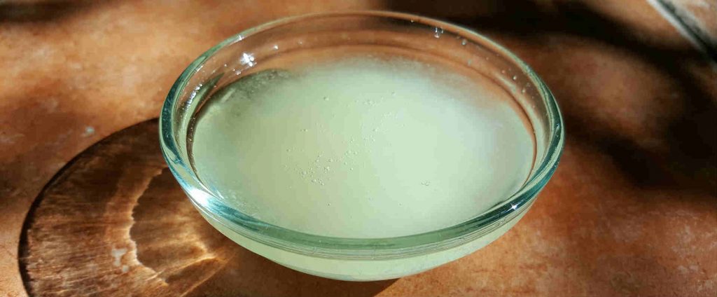 Coconut oil in a glass dish