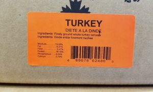 Carnivora Whole Animal Turkey Diet for dogs and cats label