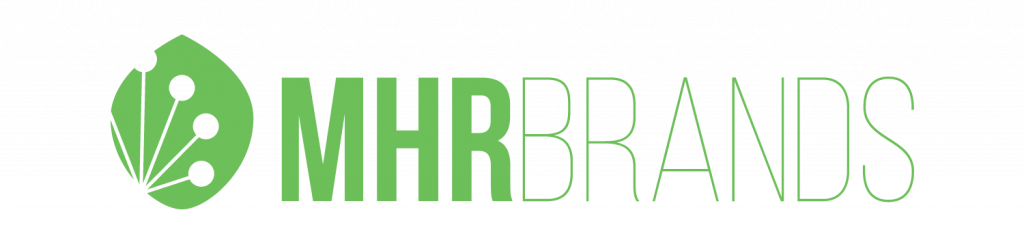 MHR Brands logo in green