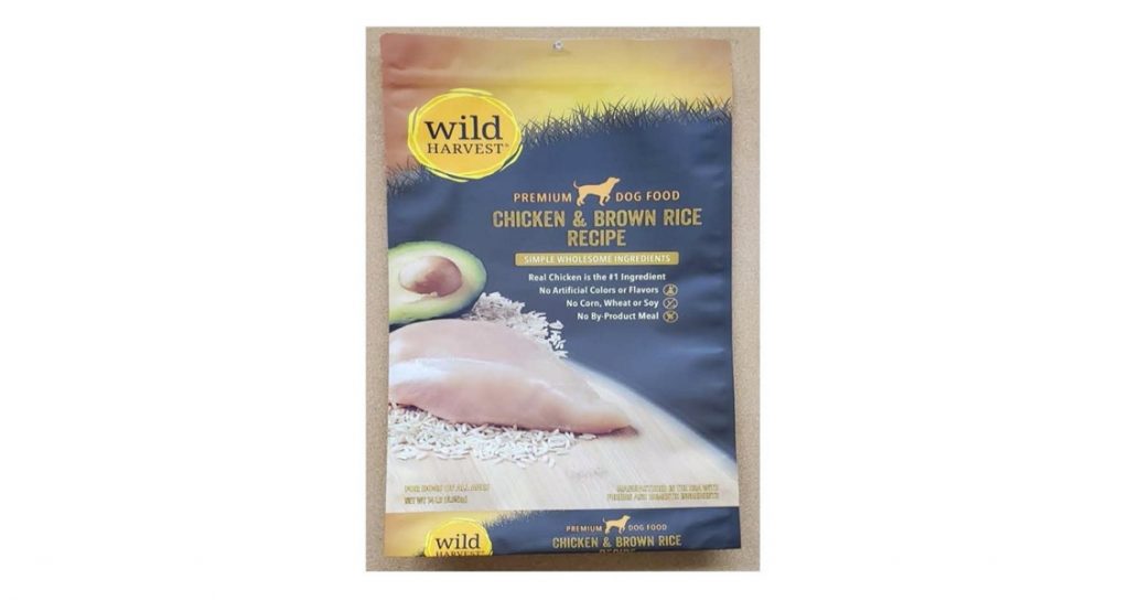 Wild Harvest Premium Dog Food Chicken and Brown Rice Recipe front package