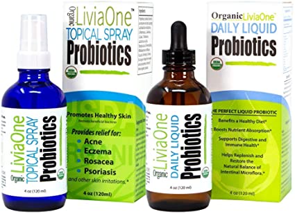 Package container and bottle of Liviaone Liquid Probiotics