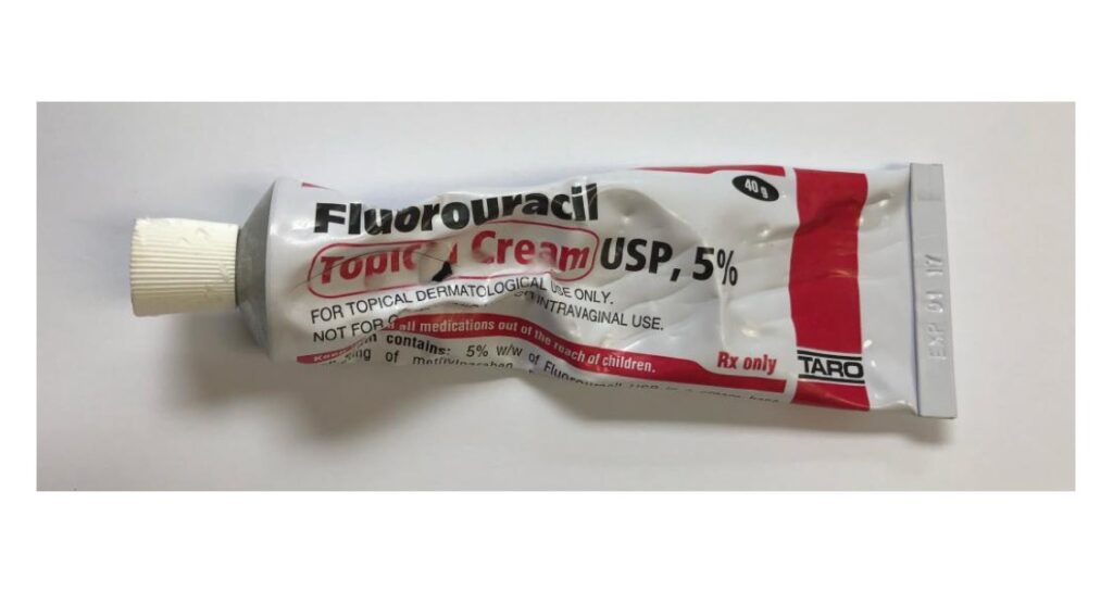 A bottle of fluorouracil